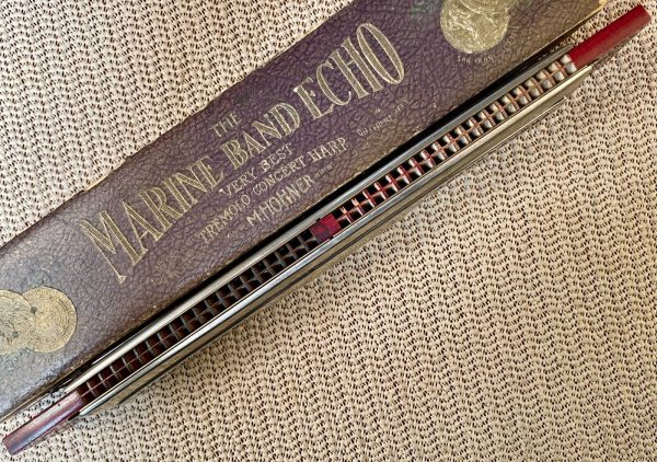 Harmonica Hohner Echo Tremolo, vintage pre-war, 4 keys in one